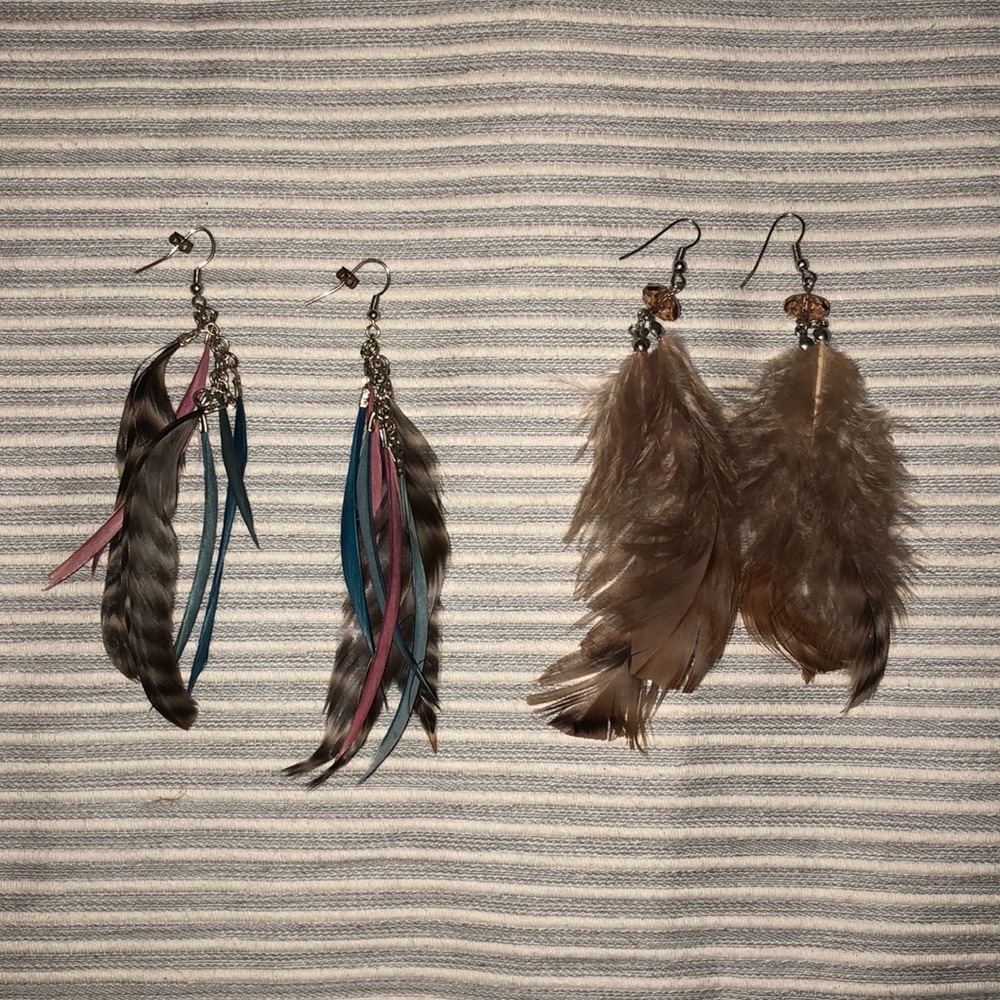 Two feather earring set from Colorado !